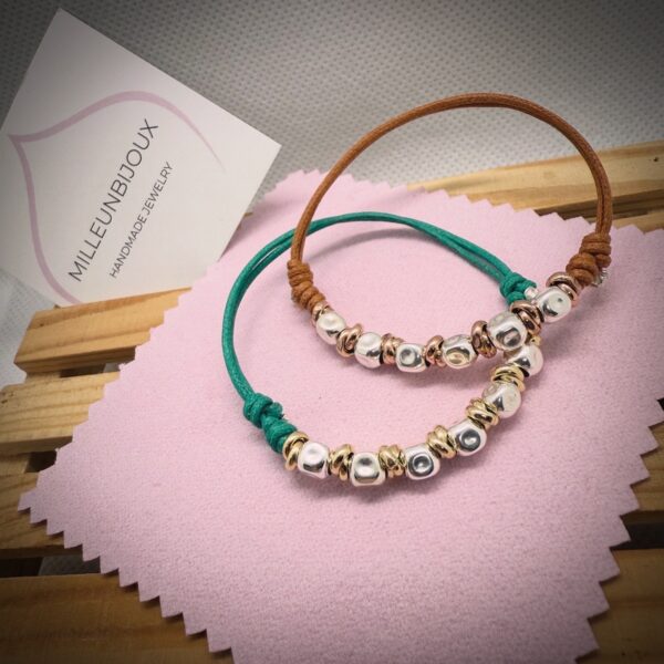 Braccialetto Cubi & nodi 925