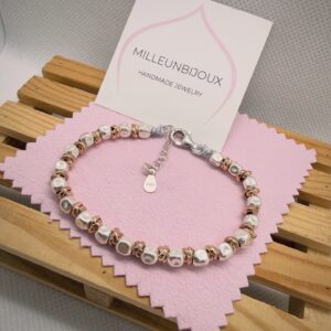 Cubetti e nodini argento oro rosa