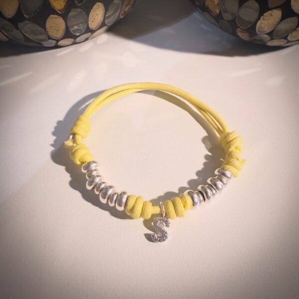 Braccialetto Rondelle e Letterina