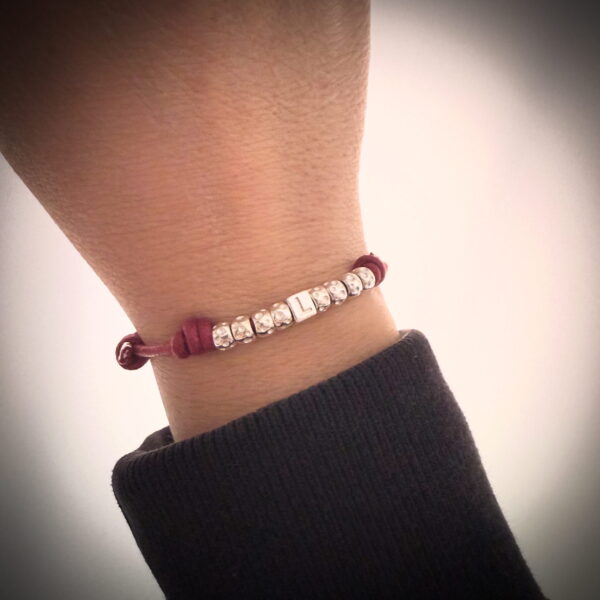 Braccialetto Granelli e Cubotto Letterina