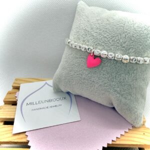 Braccialetto Cubi e Cuore Fluo Big
