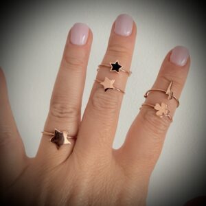 Anelli regolabili argento925 oro rosa