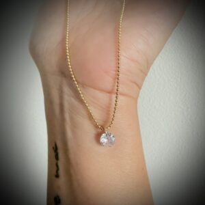Collana palline Gold e zircone 3D