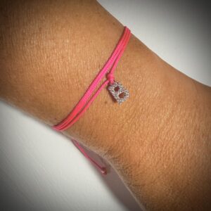 Braccialetto triplo giro / collana Iniziale Pavè