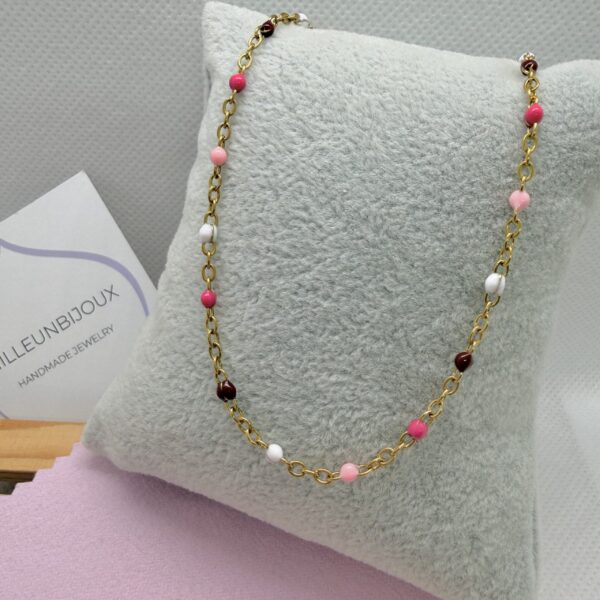 Collana smaltina colori caldi