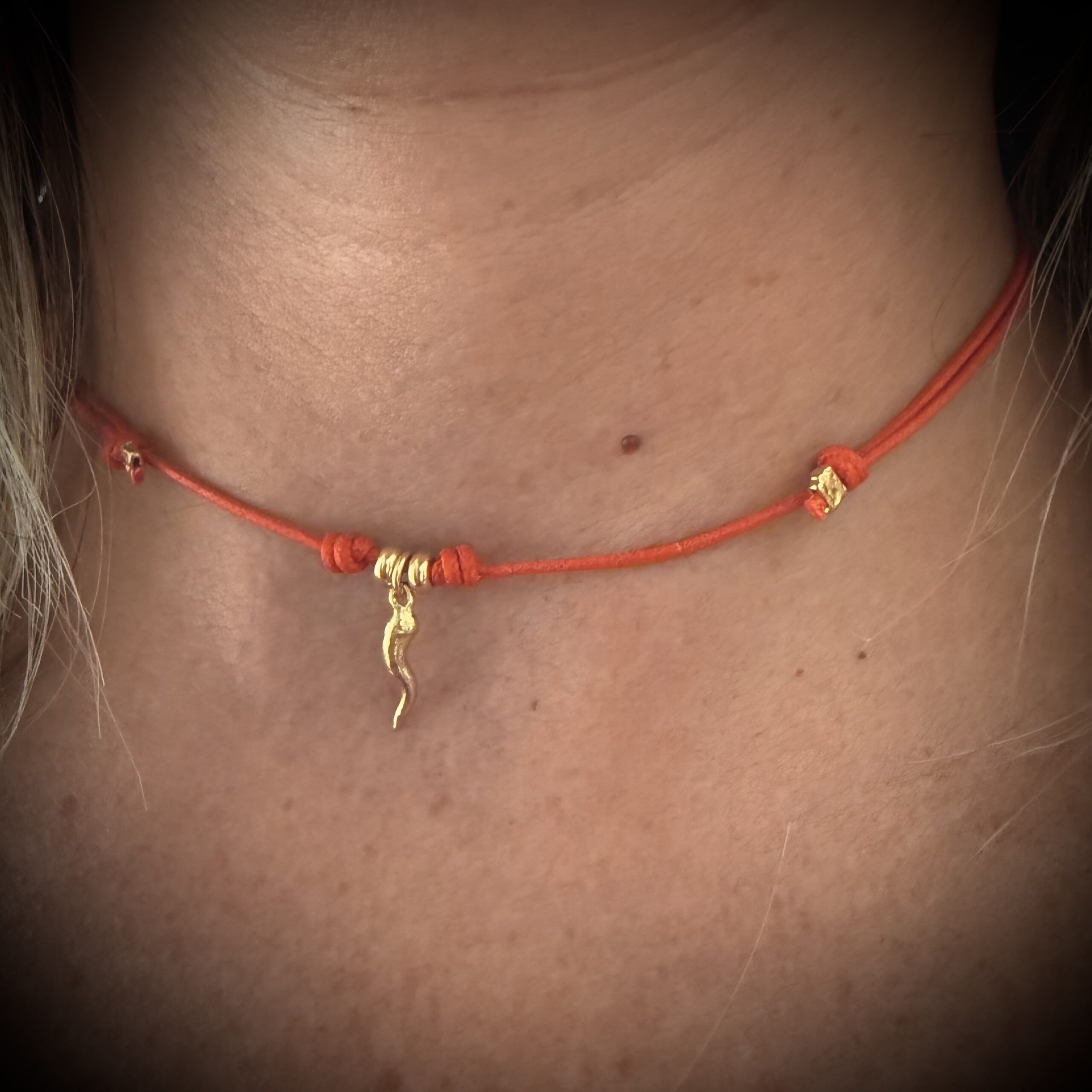 Collana cornino Gold e rondelle - immagine 3