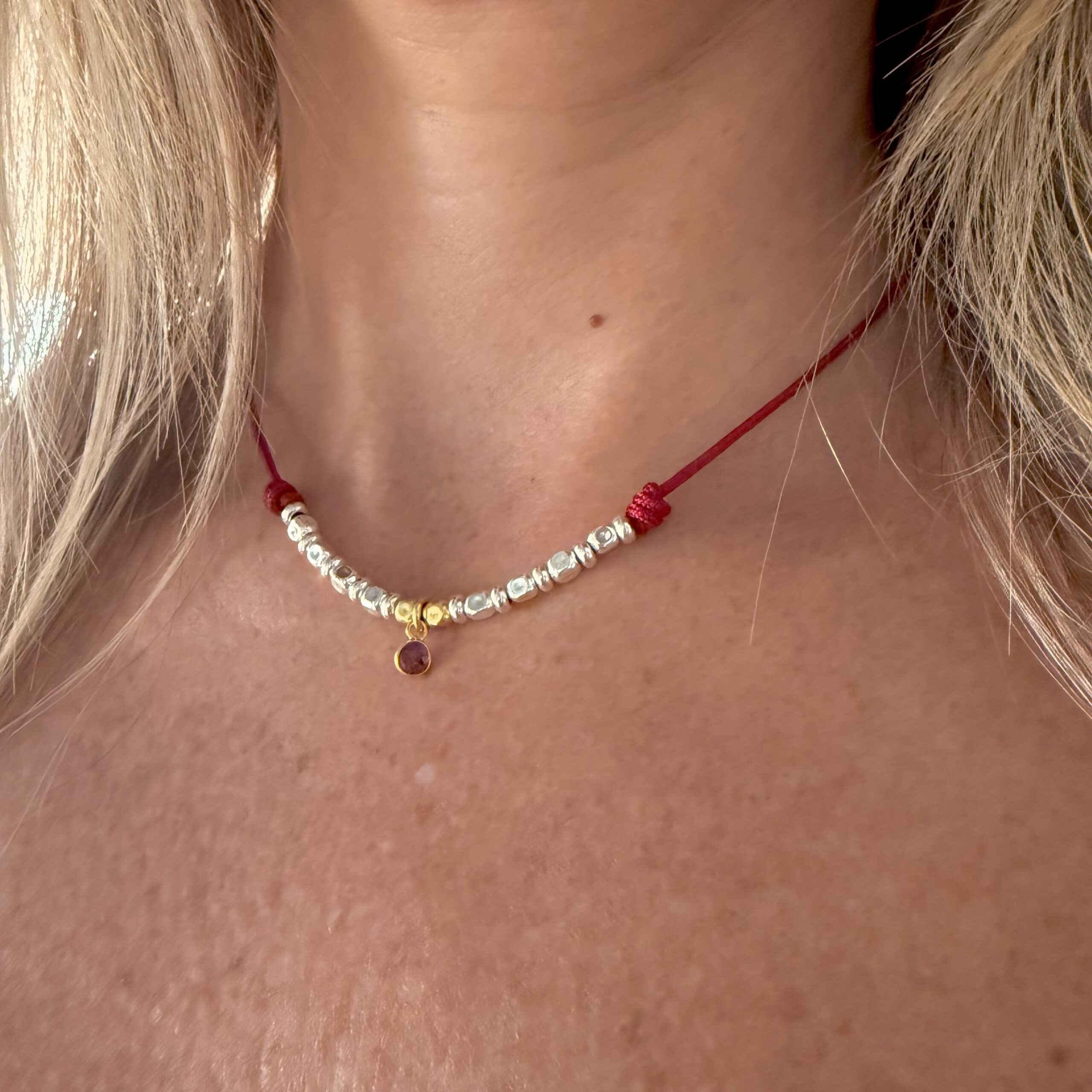 Collana Incanto con Pietra naturale Arg925 Oro 24ct - immagine 5